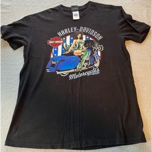 Harley Davidson Black T-Shirt Sz L
